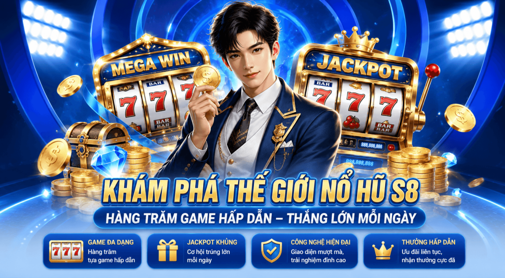 KHÁM PHÁ THẾ GIỚI NỔ HŨ S8,HÀNG TRĂM GAME HẤP DẪN – THẮNG LỚN MỖI NGÀY